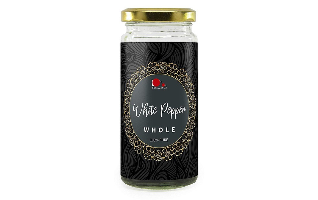 Looms & Weaves White Pepper Whole    Jar  100 grams